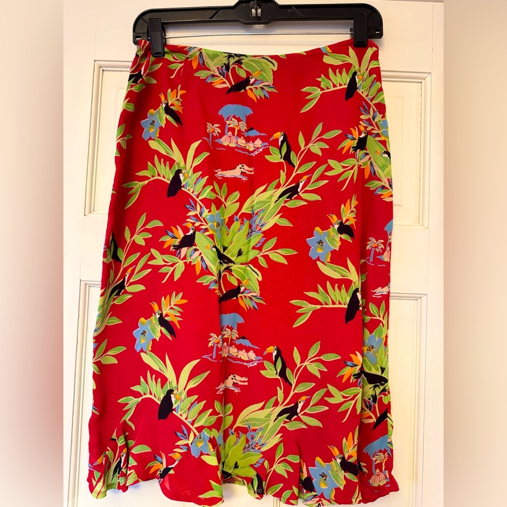 Harold's Red A-Line Skirt